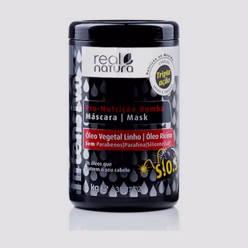 Real Natura Mascara Pro Nutrição Óleo Linho-rícino 1kg