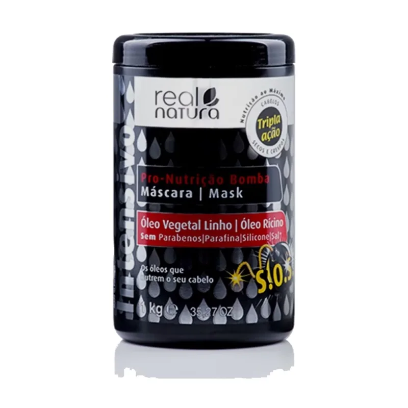 Real Natura Mascara Pro Nutrição Óleo Linho-rícino 1kg