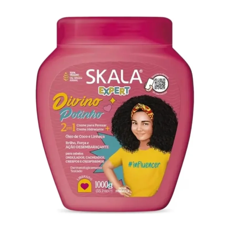 Skala Creme de Tratamento Divino Potinho Kids Máscara 1000g
