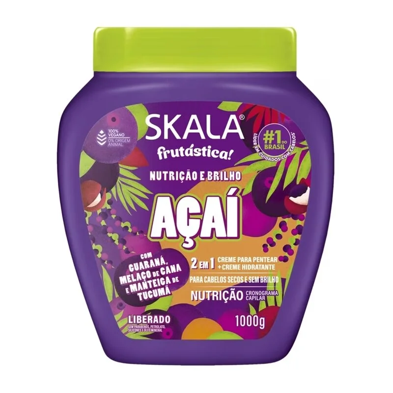 Skala Creme de Tratamento Frutástica Açaí 1000g