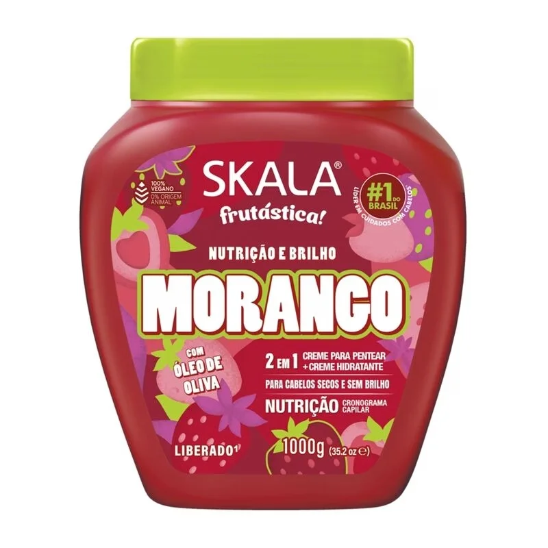 Skala Creme de Tratamento Frutástica Morango 1000g