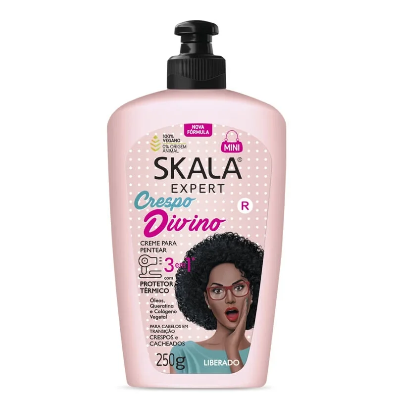Skala Creme de Pentear 3 em 1 Crespo Divino 250g