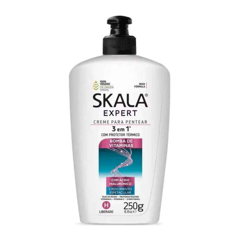 Skala Creme de Pentear 3 em 1 Bomba de Vitaminas 250g